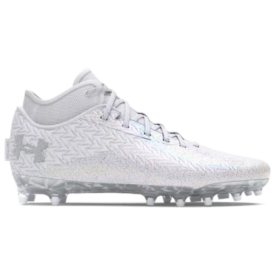 Under Armour Mens  Spotlight Clone 4 Mc Vvs In White/white/metallic Silver