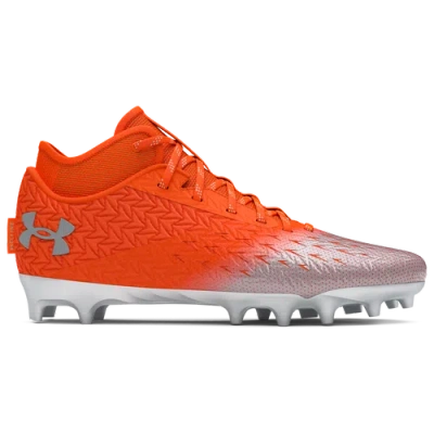 Under Armour UA Spotlight 4 MC Football Cleats Team Orange Silver Men Sz 11US Under Armour Spotlight 4 MC Football Cleats 3027977-800  main image 4