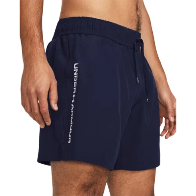 Under Armour Men's Moisture-wicking Logo-print 8-1/4" Tech Shorts In Navy,white