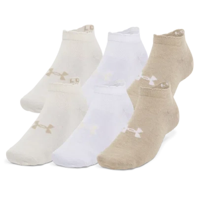 Under Armour Mens  Unisex Essential 6pk Low In City Khaki/city Khaki/white