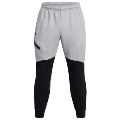 Under Armour Mens  Unstoppable Fleece Joggers In Black/mod Grey/black