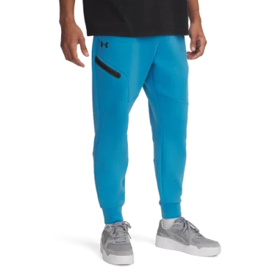 Under Armour Mens  Unstoppable Fleece Joggers In Ether Blue/black