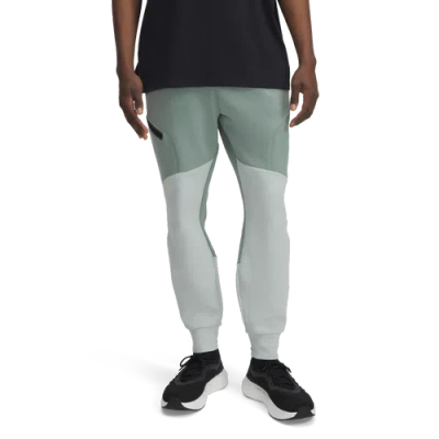Under Armour Mens  Unstoppable Fleece Joggers In Hydro Green/silica Green/black