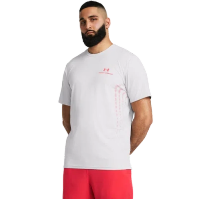 Under Armour Mens  Vanish Energy Graphic Short Sleeve In Halo Gray/racer Red/racer Red