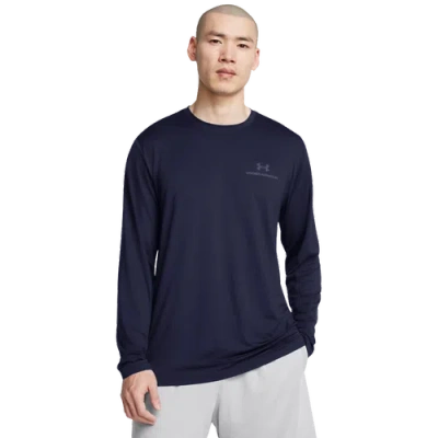 Under Armour Mens  Vanish Energy Long Sleeve In Midnight Navy/midnight Navy