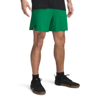 Under Armour Mens  Vanish Woven 6" Shorts In Black/team Kelly Green
