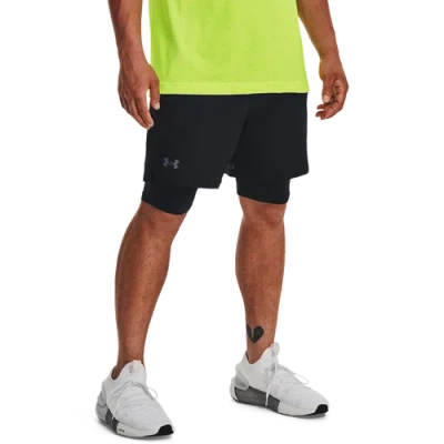 Under Armour Mens  Vanish Woven Shorts With Heat Gear In Black/black/pitch Grey