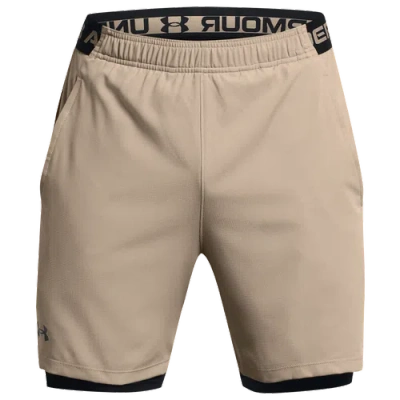 Under Armour Mens  Vanish Woven Shorts With Heat Gear In Timberwolf Taupe/black/black
