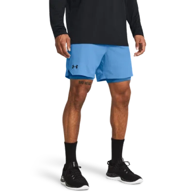 Under Armour Mens  Vanish Woven Shorts With Heat Gear In Viral Blue/photon Blue/black