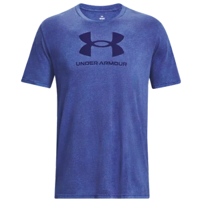 Under Armour Mens  Wash Tonal Sportstyle Short Sleeve In Blue