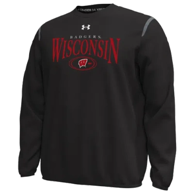 Under Armour Mens Wisconsin Unstopable Fleece Jacket In Black