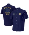 Under Armour Men'sâ Navy Notre Dame Fighting Irish Gameday Armourfuse Camp Button-up Shirt In Blue