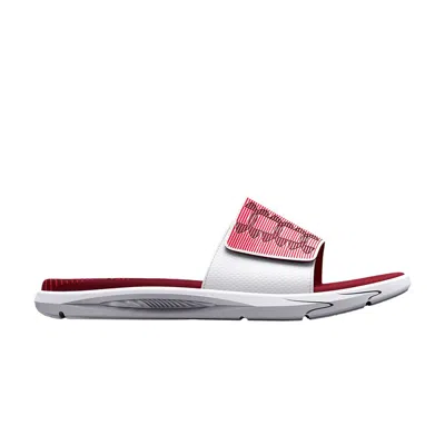 Pre-owned Under Armour Mercenary Slide Gs 'red White' | Kid's Size 2