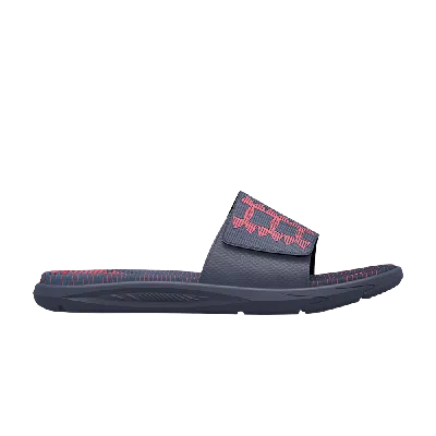 Pre-owned Under Armour Mercenary Slide 'tempered Steel Aurora Purple'