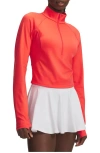 Under Armour Merdian Half Zip Pullover In Orange
