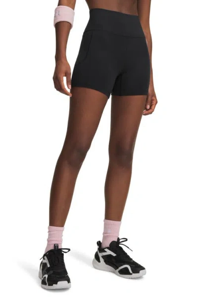 Under Armour Meridan Middy High Waist Bike Shorts In Black