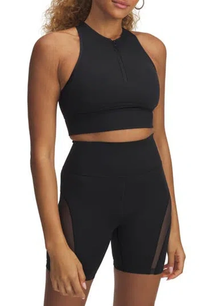 Under Armour Meridian Performance Front Zip Tank In Black