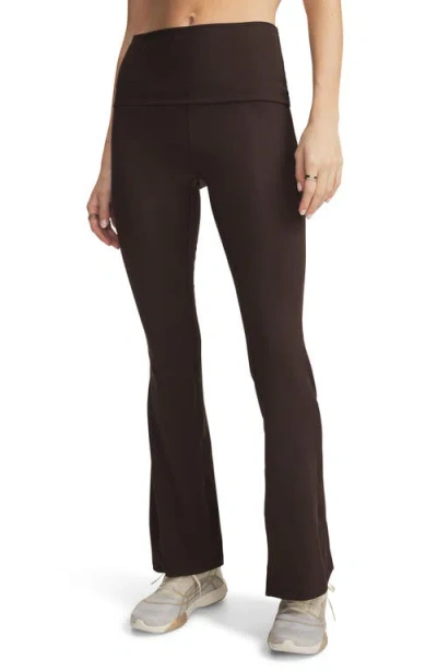 Under Armour Meridian Performance Rib Foldover Flare Pants In Brown