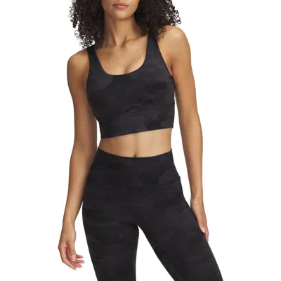 Under Armour Meridian Performance Scoop Neck Crop Tank In Black
