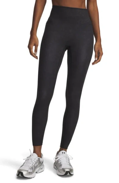 Under Armour Meridian Suede Effect Ankle Leggings In Black