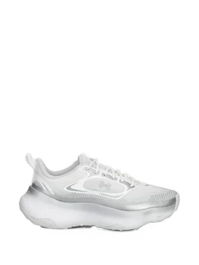 Under Armour Mesh-panel Chunky-sole Sneakers In White