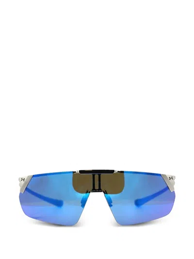 Under Armour Mirrored-lenses Sunglasses In Blue
