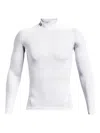 Under Armour Mock-neck Long-sleeve Top In White