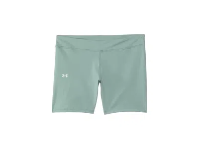 Under Armour Motion Bike Shorts (big Kid) Girl's Shorts Silica Green/hydro Green : Lg (14-16 Big Kid), Polyester