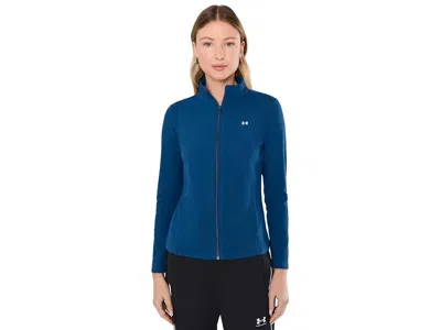 Under Armour Motion Full Zip Women's Sweatshirt Blackout Navy/white: 2xl (us 18) In Blue