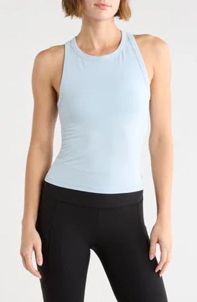 Under Armour Motion High Neck Tank In Blue Calm