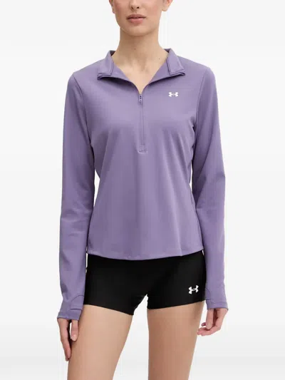 Under Armour Motion Quarter-zip Long-sleeve Top In Blue