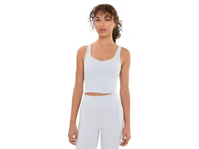 Under Armour Motion Tank Top Women's Clothing Halo Gray/white: Md (us 8-10), Polyester