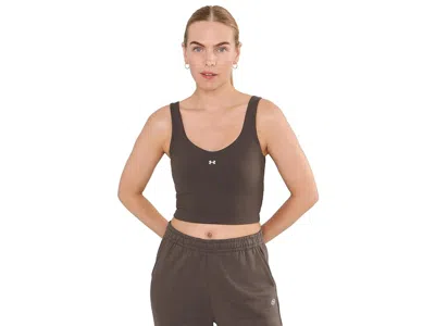 Under Armour Motion Tank Top Women's Clothing Peppercorn/white: Xs (us 0-2), Polyester In Brown