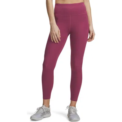 Under Armour Movement High Waist Ankle Pocket Leggings In Fuchsia Dusk