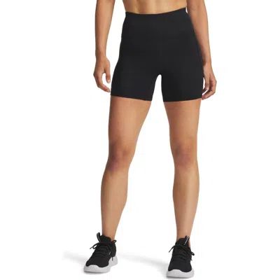 Under Armour Movement Middy Pocket Bike Shorts In Black