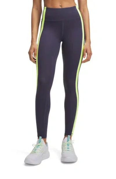 Under Armour Movement Performance High Waist Side Stripe Leggings In Blue