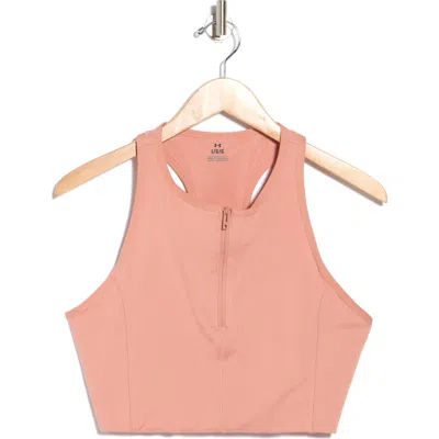 Under Armour Movement Quarter Zip Performance Tank In Pink