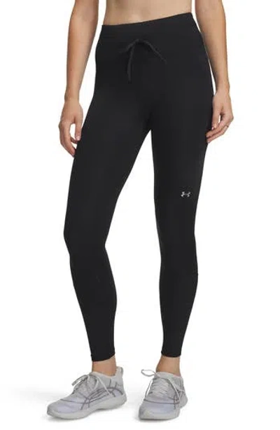 Under Armour Movement Rib Panel High Waist 7/8 Leggings In Black