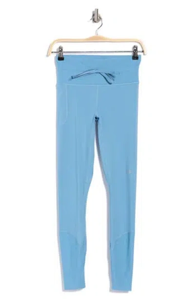 Under Armour Movement Rib Panel High Waist 7/8 Leggings In Blue