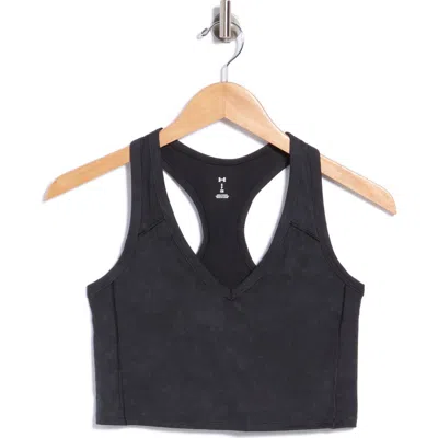 Under Armour Movement Suede Effect Longline Sports Bra In Black