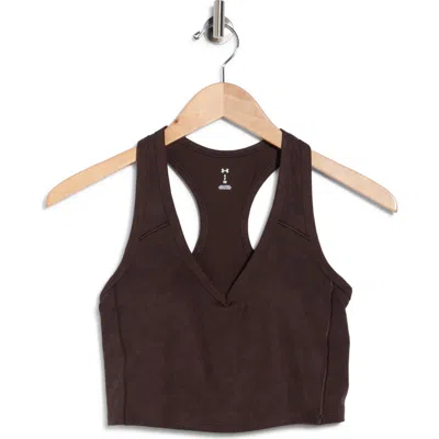 Under Armour Movement Suede Effect Longline Sports Bra In Brown