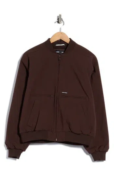Under Armour Ode Ua Storm Fleece Lined Performance Bomber Jacket In Brown