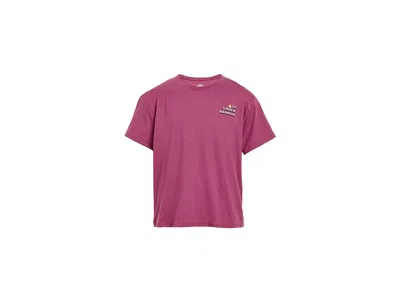 Under Armour Outdoor Phases T-shirts (big Kid) Girl's T Shirt Fuchsia Dusk : Sm (8 Big Kid), Cotton/polyester In Purple