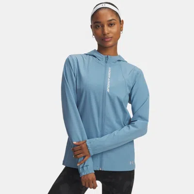 Under Armour Outrun The Storm Women's Jacket Blue Smoke