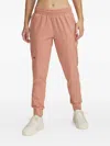 Under Armour Panelled Elasticated-cuff Track Pants In Pink