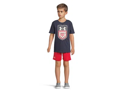 Under Armour Penant Flag Set (little Kid/big Kid) Boy's Clothing Midnight Navy : 7 Big Kid, Cotton/polyester In Blue