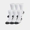Under Armour Performance Tech Crew Socks (6-pack) In White