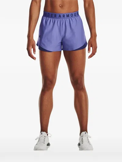 Under Armour Play Up 3.0 Logo-waistband Shorts In Purple