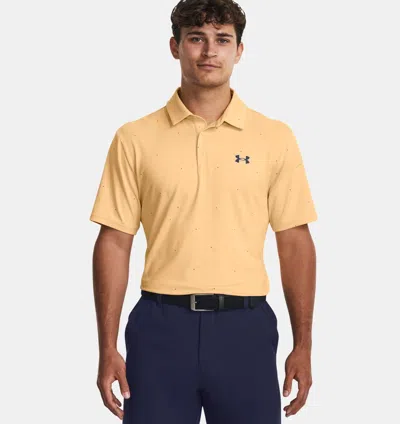 Under Armour Playoff 3.0 Polo Men'syellow Stretch Pullover Golf Shirt Srt280 In Brown
