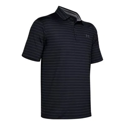 Under Armour Playoff Core Stripe Polo Shirt 'black'